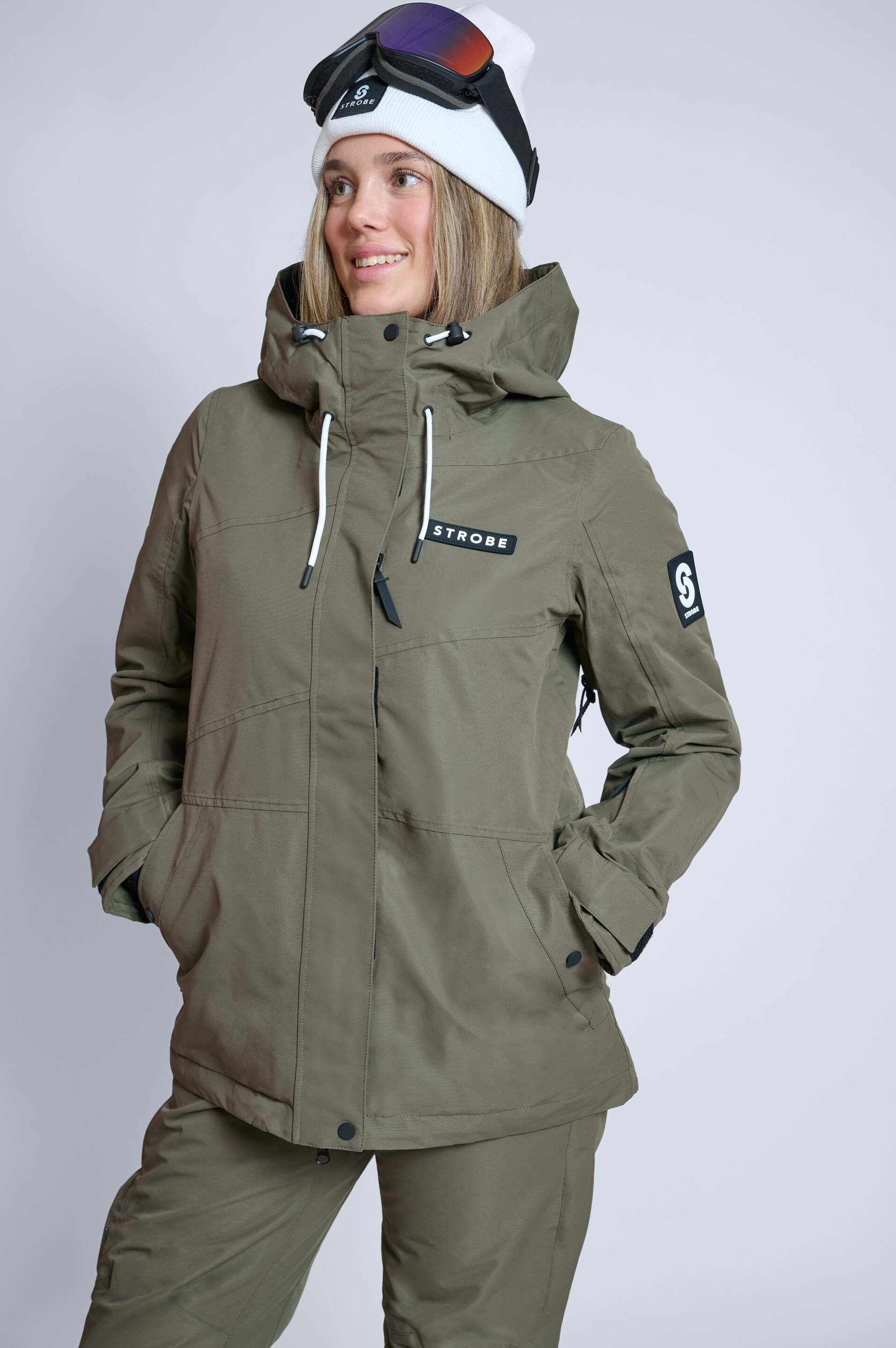 Aura Laskettelutakki Olive Green - Naisten